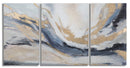 Dipinto su Tela Gaspons Set 3 Pz 45x2,7x80-60x2,7x80 cm in Legno di Pino e Canvas Multicolor