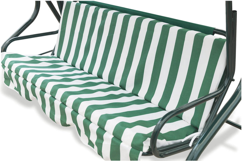 Dondolo da Giardino in Ferro 3 Posti Soriani Verde e Bianco