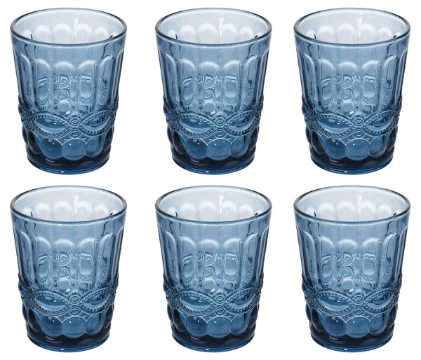 online Set mit 6 Acqua Nobilis Gläsern in Villa d'Este Home Tivoli Blue Glass