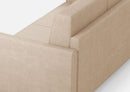 Divano Angolare 5 Posti 221x221x85 cm Karay in Tessuto Beige