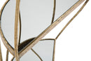 Porta Telefono Twisty Ø38x86 cm in Ferro MDF e Vetro Oro