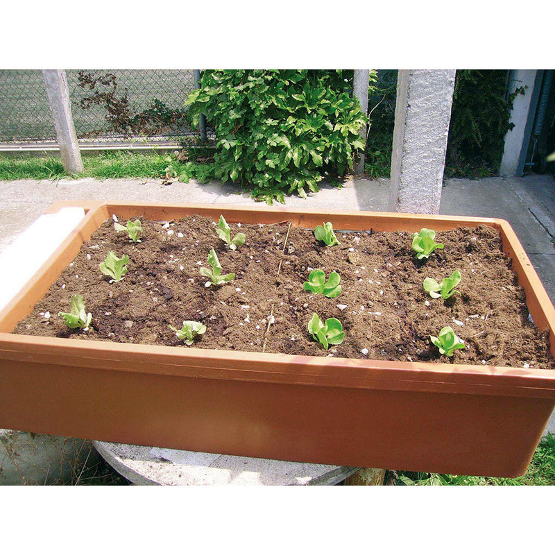 Fioriera Orto Urbano da Giardino 6L 58x115xH28cm Rama Vegetable Terracotta
