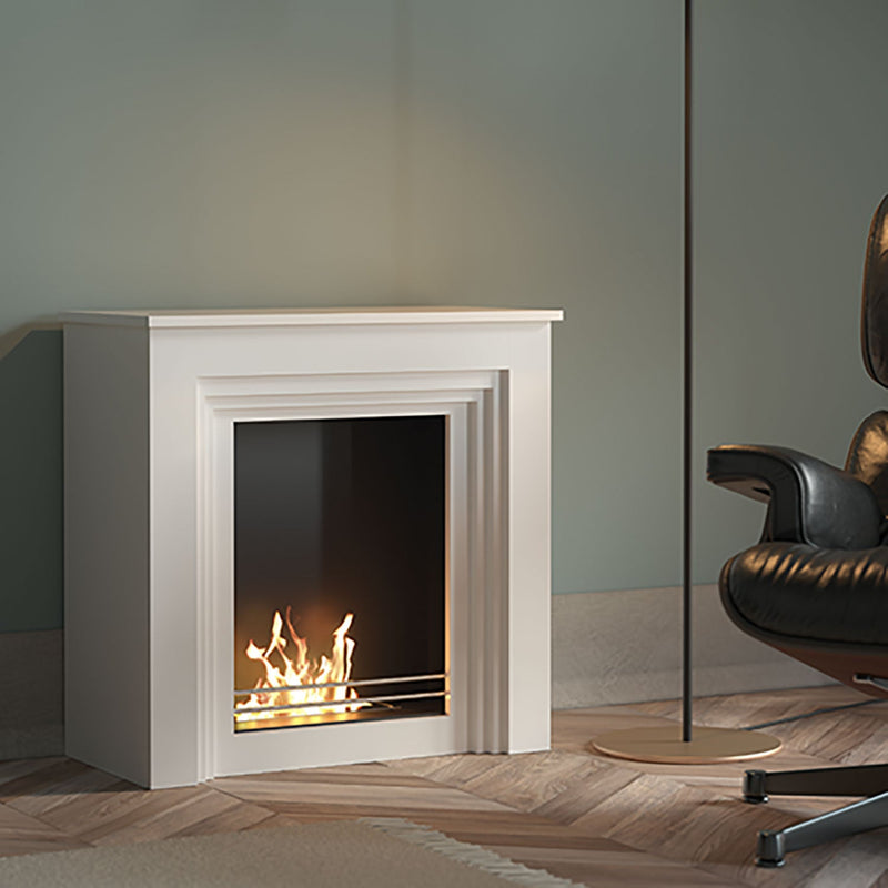 Camino a Bioetanolo da Pavimento 70x30x72 cm 2000W 1L Falcade Bianco