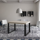 Tavolo Allungabile 140-400x90x77 cm Tecno Premium Cashmere Telaio Antracite 