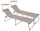 Set mit 2 klappbaren Garten-Sonnenliegen 220 x 59 x 39 cm in Aluminium und Textilene Taupe
