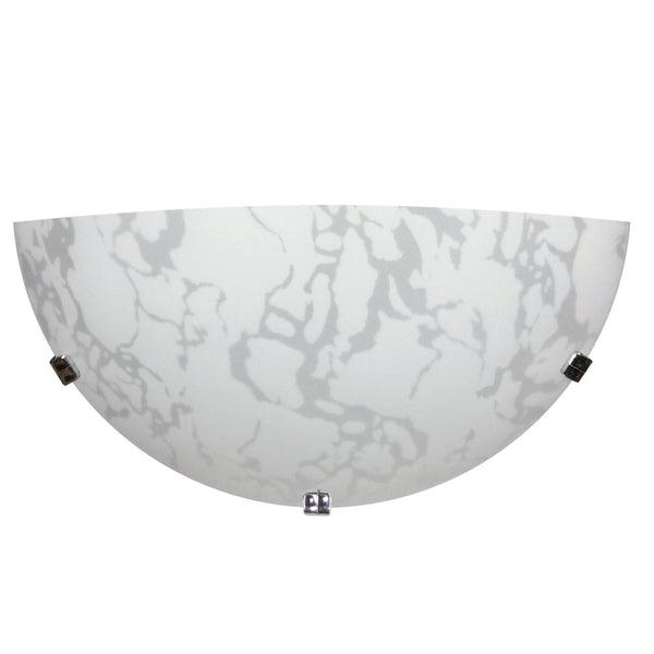 Wandleuchte 1xE27 Haken Chromplatte Glas Weiß Dekoriert Marmor E-Energy Maida online