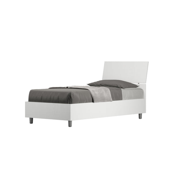 Letto Singolo Demas Testata Inclinata  Bianco Frassino Varie Misure sconto