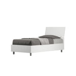 Letto Singolo Demas Testata Inclinata  Bianco Frassino Varie Misure