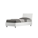 Letto Singolo Demas Testata Inclinata  Bianco Frassino Varie Misure