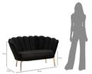Divano 2 Posti 136x76x78 cm in Tessuto Imbottito