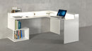 Scrivania Angolare a Giorno 180x160x60x92,5h cm Esse Bianco Lucido  