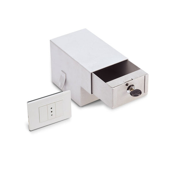Unsichtbarer Wandtresor Fake-Steckdose mit Schlüssel mit Schublade und Fach Technomax Sm/2 prezzo