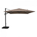 Ombrellone da Giardino Nettuno Lux Decentrato 3x4 m in Alluminio Nero Telo Tortora