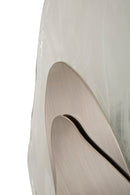 Lampada da Muro Ocean Silver 21x8x32 cm in Vetro e Ferro Argento e Bianco      