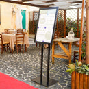 Espositore a Leggio con Piantana 51,4x79 cm in Alluminio Porta Menù Nera