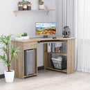 Scrivania da Ufficio ad Angolo Porta PC 120x70x75 cm in Legno 