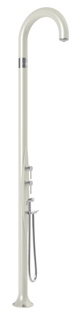 acquista Doccia da Esterno Giardino Miscelatore Deviatore e Doccetta Mobile Arkema Funny Yin Top Line Perla