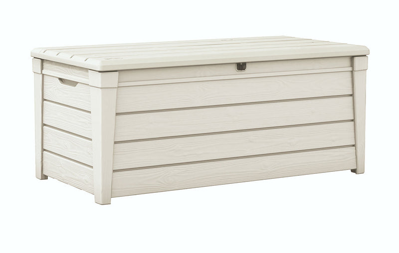 Baule da Esterno Keter Brightwood 145x69,7x60,3 cm in Resina Bianco 