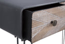 Console Oklahoma 100x38,5x80 cm in Ferro e MDF Marrone e Nero
