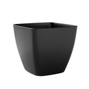Vaso Quadrato Indoor e Outdoor Tera Ceylon Kit Ash Ø40 cm in Plastica Antracite 