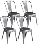 Sedia da Giardino 43x53x86 cm in Lamiera Silver