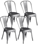 Sedia da Giardino 43x53x86 cm in Lamiera Silver