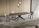 Tavolo Allungabile 120/224x90 cm Niket Tortora Gambe Antracite      