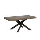 Tavolo Allungabile 180-440x90x77 cm Volantis Tortora Telaio Antracite 