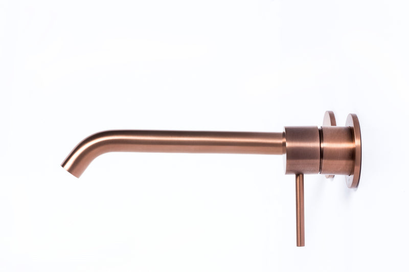 Rubinetto Miscelatore Monocomando a Parete Lavabo Rame Tevere