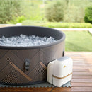 Vasca Idromassaggio Piscina Spa Diva Plus Mono 6 Adulti 930 L Ø173x65 cm in PVC Marrone e Nero 