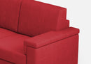 Divano Angolare 5 Posti 226x226x85 cm Marrak in Tessuto Rosso