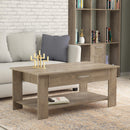 Tavolino Salotto Myrto 110x60x44 h cm in Truciolare bilaminato Rovere Chiaro