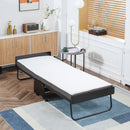Brandina Pieghevole con Materasso H10 cm 80x200 cm Struttura in Acciaio con Ruote e Doghe