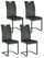 Set 4 Sedie 42x56x102h cm Kenneth Velluto Verde Scuro