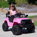 Macchina Elettrica per Bambini 12V Fuoristrada Kidfun Kansas Rosa