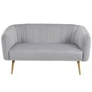 Divano 2 Posti in Tessuto 143x74x71,5 cm  Grigio