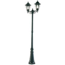 Lampada Palo Alto Due Luci per Giardino Colore Nero da Esterno Linea Esagonale Sovil