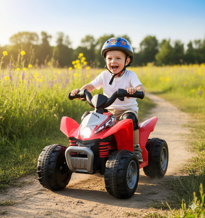 Mini Quad Elettrico per Bambini 7,2V con Licenza Honda 250X Rosso