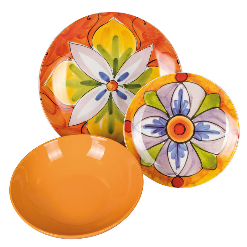 Servizio Piatti 18 Pezzi in Porcellana e Gres VdE Tivoli 1996 Infinito