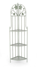 Scaffale Angolare 48x35x165,5 cm Harriet in Acciaio Salvia