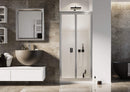 Porta Doccia 2 Ante Battenti in Cristallo Trasparente 4mm H185 Fosterberg Skagen Varie Misure