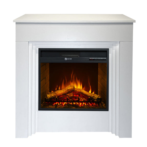 Camino Elettrico da Terra 96x35x96 cm Bellini in Legno Bianco sconto
