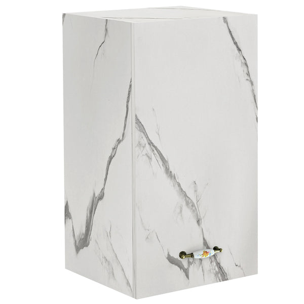 acquista Pensile Cucina con Anta a Ribalta 40x32x72 cm in Legno Bianco Effetto Marmo