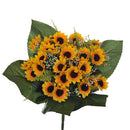 Set 3 Bouquet Artificiali di Girasoli con 12 Fiori H 33 cm