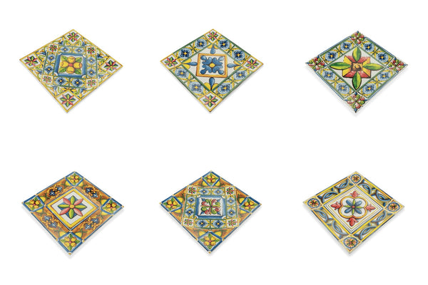 Set mit 6 quadratischen Porzellantellern 30 x 30 cm Villa d'Este Home Tivoli Coast sconto