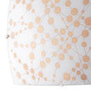 Plafoniera Moderna Pois Arancio Vetro Quadrata Lampada Led 28 watt Luce Naturale