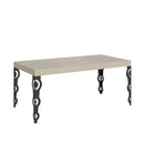 Tavolo Allungabile 90-246x90x77 cm Karamay Premium Cashmere Telaio Antracite 