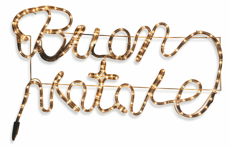 Insegna Luminosa Buon Natale 120 Luci 65x35 cm Soriani