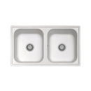 Lavello 86x50 cm 2 vasche bianco Samet