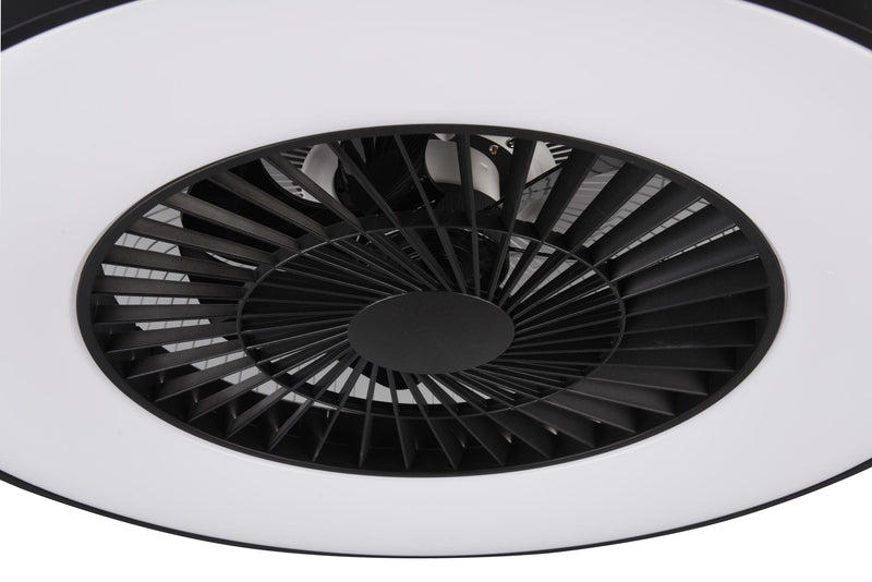Plafoniera Ventilatore da Interno a led in PLASTICA Nero Opaco